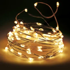 Guirlande Lumineuse Grand Format|Guirlande Lumineuse|KOOPMAN Guirlande lumineuse 24 m 240 Micro LED Fil d'argent Blanc chaud