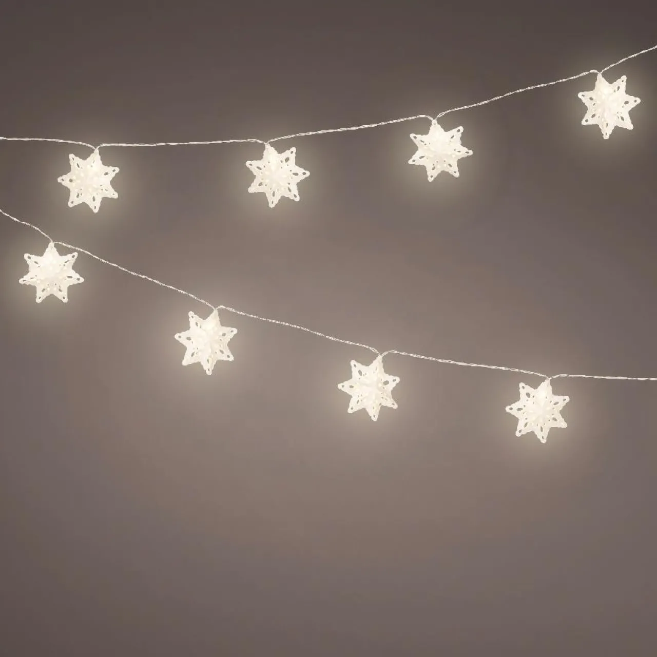 Guirlande Déco|Guirlande Lumineuse|KAEMINGK Guirlande lumineuse à piles 10 LED (2,25 m) Flocons en papier Blanc chaud