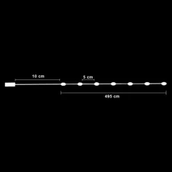 Guirlande Lumineuse|KOOPMAN Guirlande lumineuse à piles 5 m 100 Micro LED Fil d'argent Multicolore