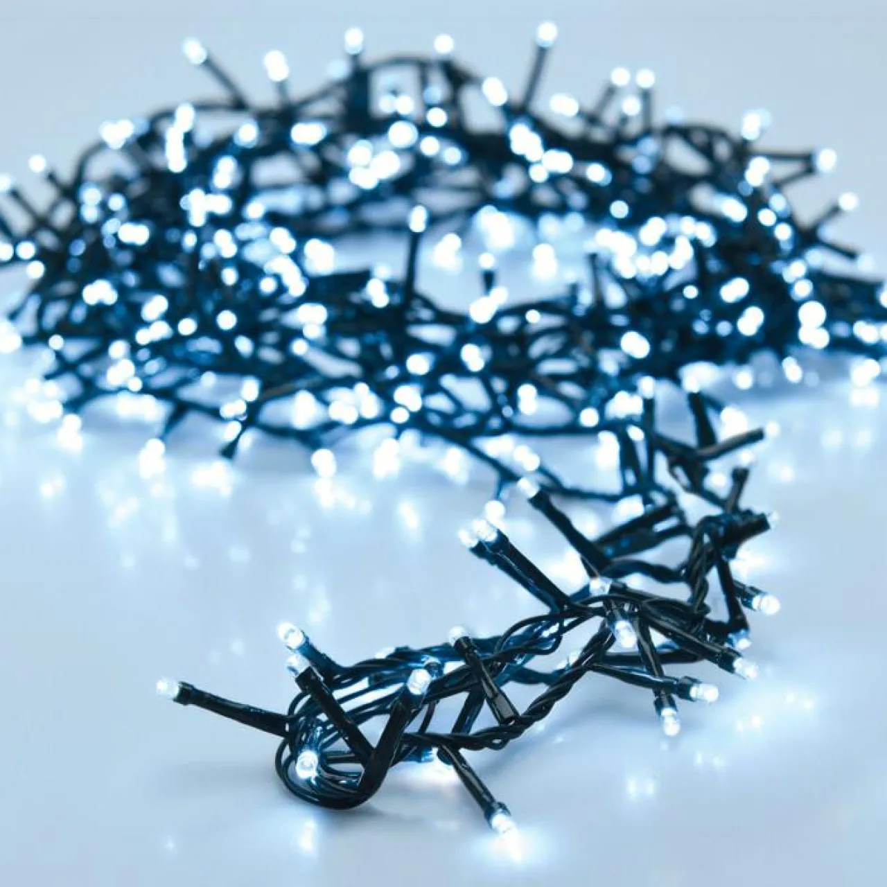 Guirlande Lumineuse|KOOPMAN Guirlande lumineuse à piles 4 m 200 LED câble vert Boa Blanc froid Blanc Froid - câble vert