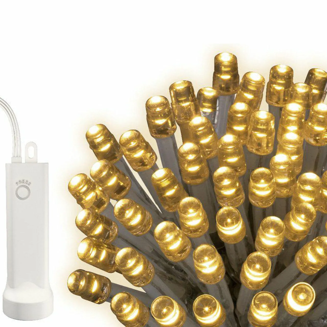 Guirlande Lumineuse|KAEMINGK Guirlande lumineuse à piles 3,50 m 48 LED câble transparent Durawise Blanc chaud Blanc Chaud - câble transparent