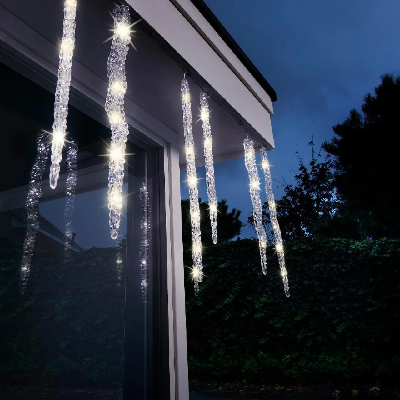 Guirlande Lumineuse|KAEMINGK Guirlande lumineuse connectable 3,60 m 60 LED Glaçons effet Flash Blanc chaud