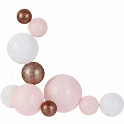 Guirlande Et Déco Lumineuse|THE HOME DECO LIGHT Guirlande lumineuse déco 10 boules 1 m Savannah Rose poudré Nude