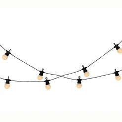 Luminaire Jardin|Eclairage Extérieur|KAEMINGK Guirlande lumineuse de jardin solaire 10 LED (4,5 m) Guinguette estivale Blanc chaud