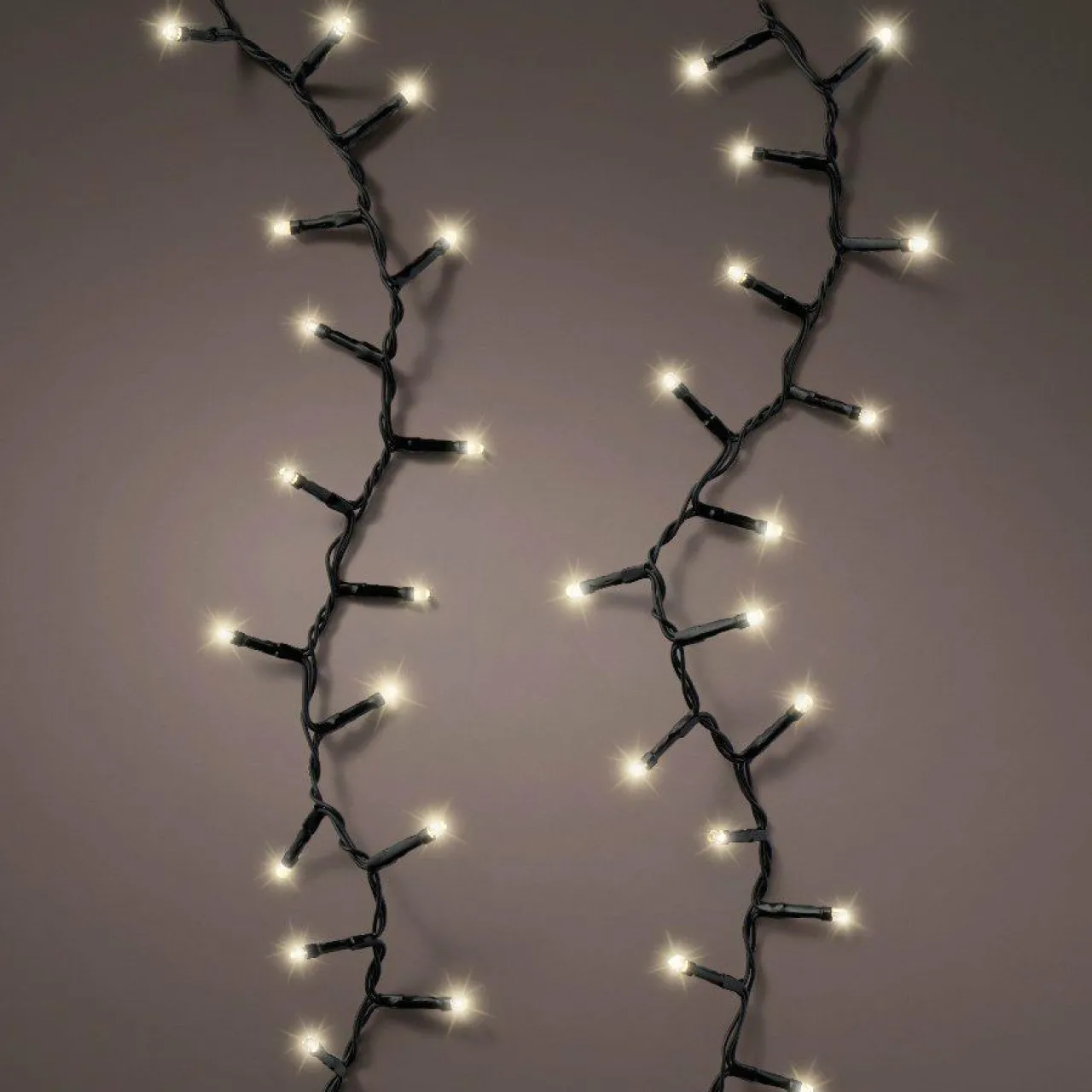 Guirlande Lumineuse|KAEMINGK Guirlande lumineuse Durawise à piles 14,98 m 600 LED câble noir Blanc chaud Blanc Chaud - câble noir