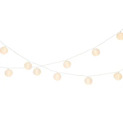 Luminaire Jardin|Eclairage Extérieur|KAEMINGK Guirlande lumineuse extérieure à piles 10 LED (2,7 m) Lanternes chinoises hes Blanc