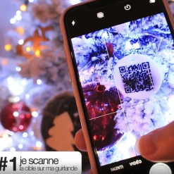 Guirlande Lumineuse|BLACHERE Guirlande lumineuse réalité augmentée 12 m 200 LED câble transparent Blanc froid