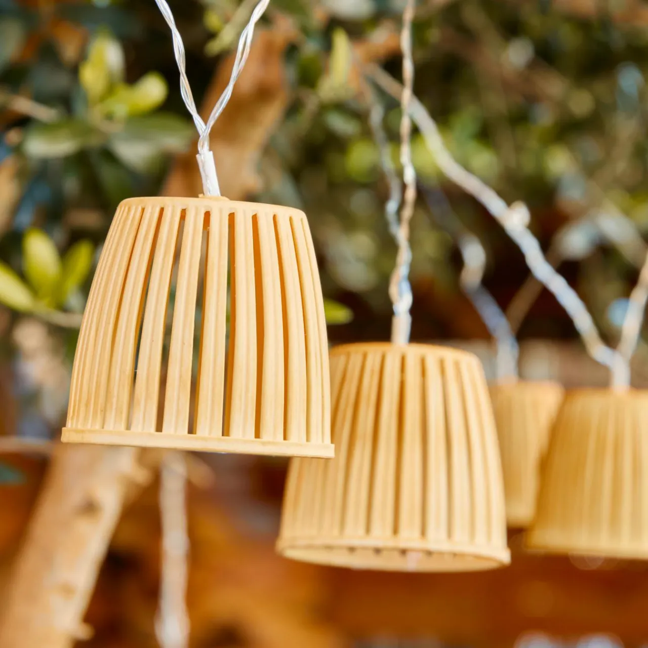 Luminaire Jardin|Eclairage Extérieur|#N/A Guirlande lumineuse solaire 4,5 m 10 LED (H28 cm) Celesta Naturel Beige