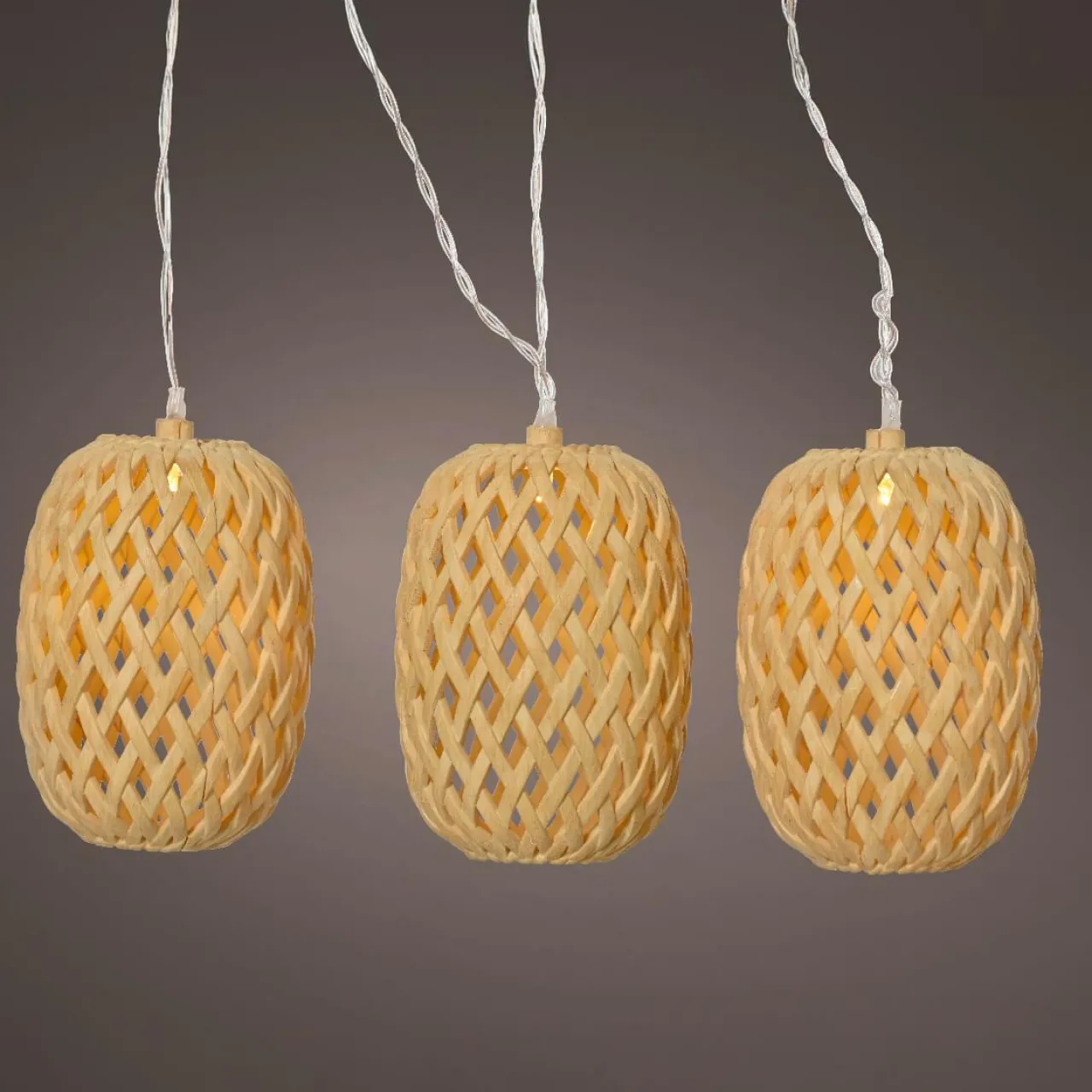 Luminaire Jardin|Eclairage Extérieur|#N/A Guirlande lumineuse solaire 4,5 m 10 LED (H28 cm) Balista Naturel Beige