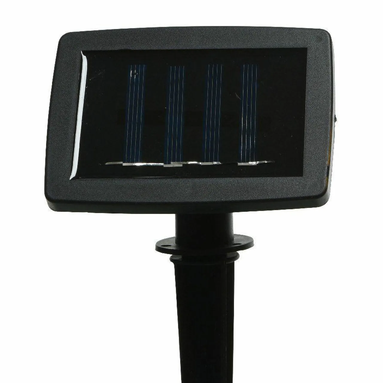 Luminaire Jardin|Eclairage Extérieur|#N/A Guirlande lumineuse solaire en métal 3,5 m 8 LED Indus Blanc chaud Noir