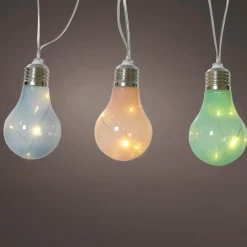 Luminaire Jardin|Eclairage Extérieur|KAEMINGK Guirlande lumineuse solaire 50 LED (4,5 m) Guinguette clignotante Multicolore soft Multicolore Pastel