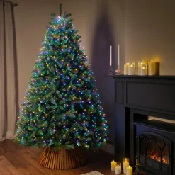 Guirlande Lumineuse|KAEMINGK Guirlande rideau pour sapin H1,80 m 408 Micro LED câble vert Multicolore pastel Multicolore Pastel Câble Vert