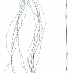 Guirlande Lumineuse|KAEMINGK Guirlande rideau pour sapin H2,10 m 672 Micro LED câble vert Multicolore Multicolore - câble vert