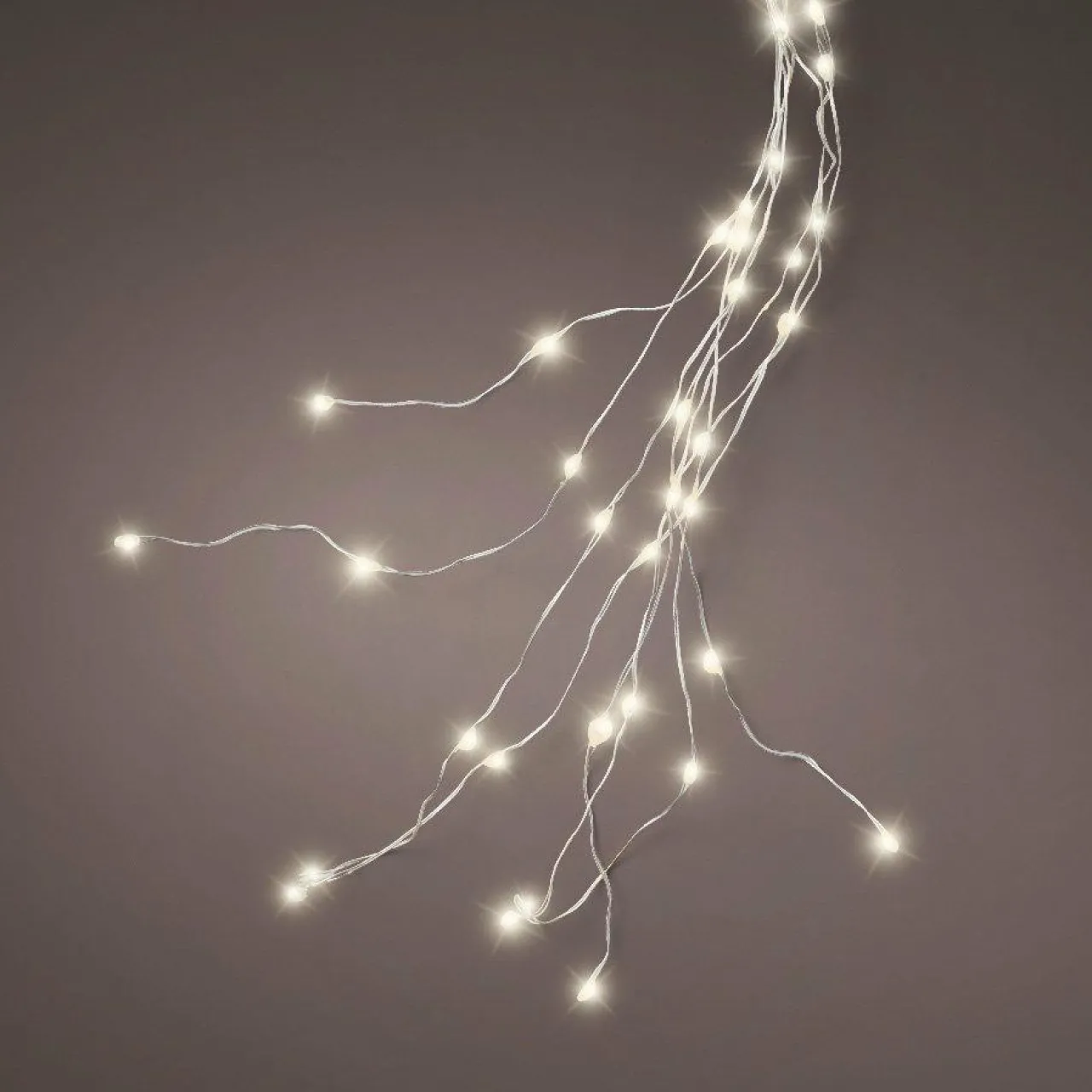 Guirlande Lumineuse|KAEMINGK Guirlande rideau pour sapin H2,10 m 672 Micro LED câble argent Blanc chaud Blanc Chaud - câble argent