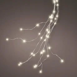 Guirlande Lumineuse|KAEMINGK Guirlande rideau pour sapin H2,40 m 832 Micro LED câble argent Blanc chaud Blanc Chaud - câble argent