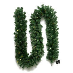 Sapin Grande Taille|Guirlande En Sapin Artificiel|EMINZA Guirlande sapin lumineuse (300 cm - D25) Royal Vert et blanc chaud Sapin vert lumineux