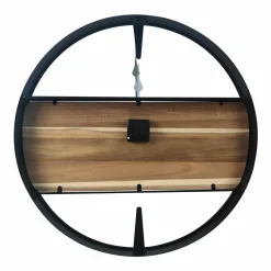 Horloge|EMINZA Horloge murale en bois et métal (D57 cm) Nya Noir