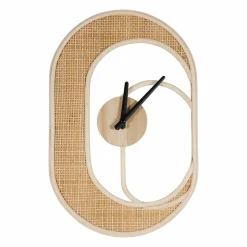 Horloge|OSTARIA Horloge murale en rotin (H41 cm) Luna Naturel