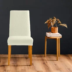 Housse De Canapé, Chaise|douceur d'intu017drieur Housse de chaise bouclette (40 x 40 cm) Laina Ecru