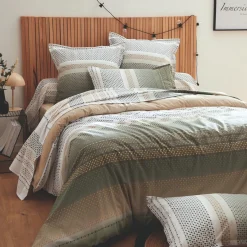 Housse De Couette|TRADILINGE Housse de couette coton (280 x 240 cm) Niagara Vert kaki