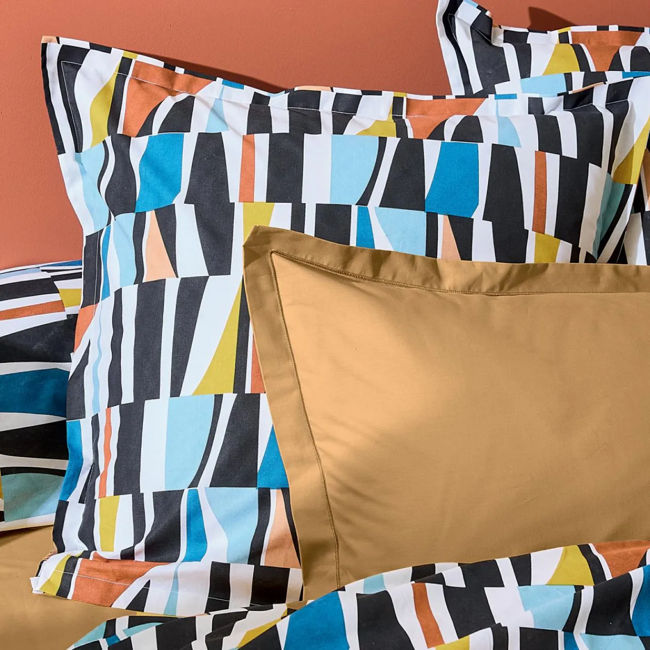 Housse De Couette|TRADI LINGE Housse de couette coton (280 x 240 cm) Pietro Multicolore