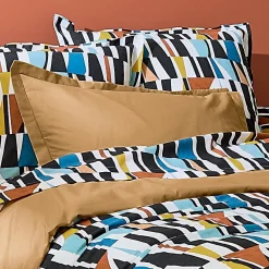 Housse De Couette|TRADI LINGE Housse de couette coton (260 x 240 cm) Pietro Multicolore