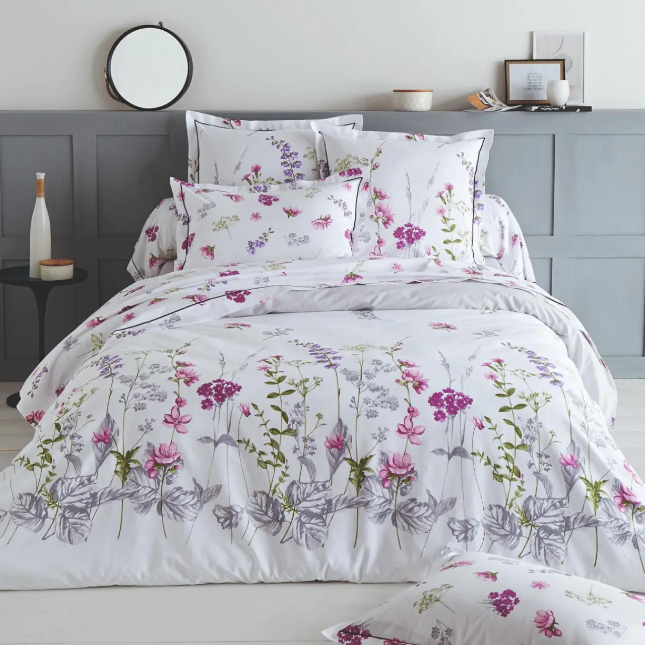 Housse De Couette|TRADI LINGE Housse de couette coton (260 x 240 cm) Pretty he Blanc