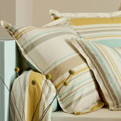 Housse De Couette|TRADI LINGE Housse de couette coton lavé (240 x 220 cm) Hugo Jaune moutarde