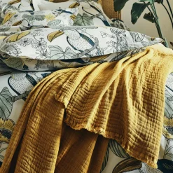 Housse De Couette|TRADILINGE Housse de couette coton lavé (280 x 240 cm) Toco e Vert