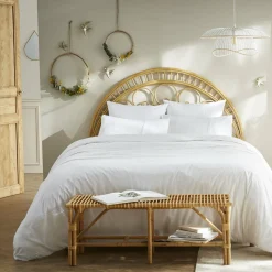 Housse De Couette|L'EFFET PAPILLON Housse de couette dentelle coton (240 x 220 cm) Jeanne he Blanc