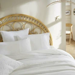 Housse De Couette|L'EFFET PAPILLON Housse de couette dentelle coton (240 x 220 cm) Jeanne he Blanc