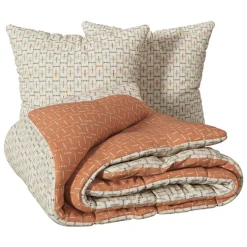 Parure De Lit|Housse De Couette|Atmosphera, cru017dateur d'intu017drieur Housse de couette et deux taies coton (240 x 220 cm) Posei Multicolore