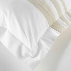 Parure De Lit|Housse De Couette|DOUCEUR D'INTERIEUR Housse de couette et deux taies coton (240 x 220 cm) Margaux he Blanc