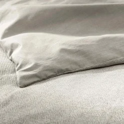 Parure De Lit|Housse De Couette|douceur d'intu017drieur Housse de couette et deux taies d'oreiller coton (240 x 220 cm) Meline Gris Anthracite