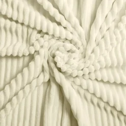 Parure De Lit|Housse De Couette|douceur d'intu017drieur Housse de couette et deux taies d'oreiller flanelle (240 x 220 cm) Veloutea Beige Ecru