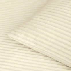 Parure De Lit|Housse De Couette|douceur d'intu017drieur Housse de couette et deux taies d'oreiller flanelle (240 x 220 cm) Veloutea Beige Ecru