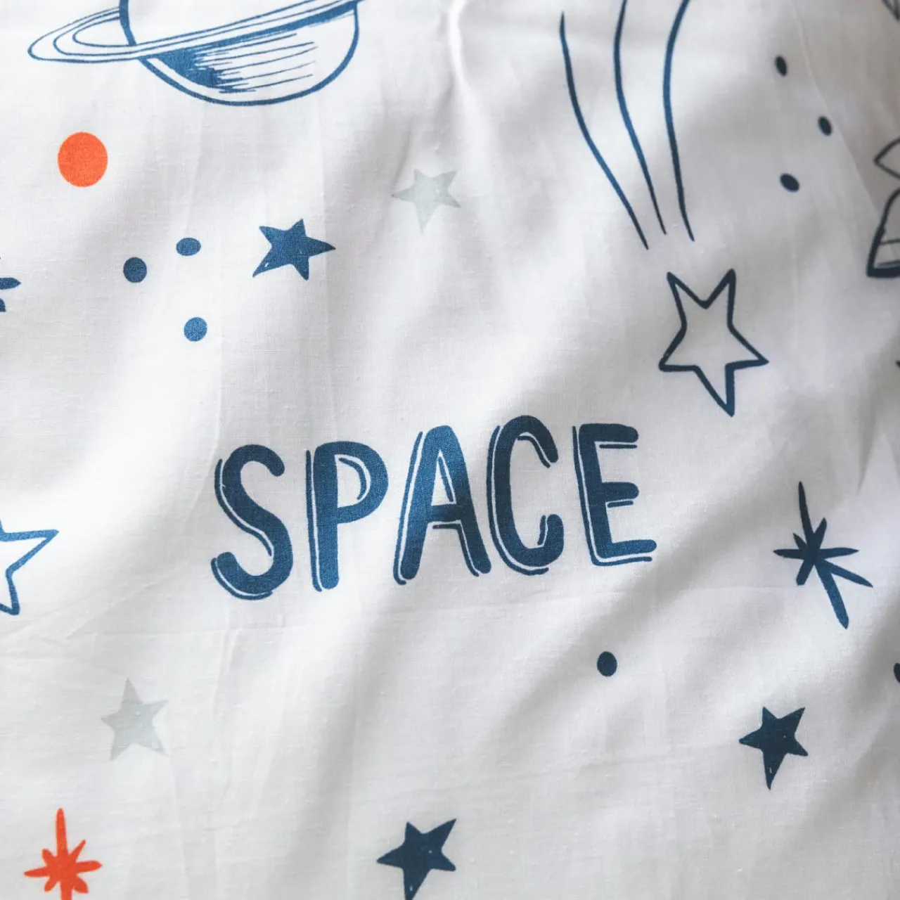 Linge De Lit Enfant|Linge De Lit Enfant|l'Effet Papillon Housse de couette et deux taies enfant coton (200 x 200 cm) Galaxie he Blanc