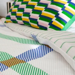 Parure De Lit|Housse De Couette|Atmosphera, cru017dateur d'intu017drieur Housse de couette et deux taies coton (240 x 220 cm) Ritchi Multicolore