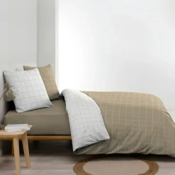 Parure De Lit|Housse De Couette|douceur d'intu017drieur Housse de couette et deux taies d'oreiller en coton (200 x 200 cm) Cadria Blanc