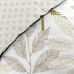 Parure De Lit|Housse De Couette|douceur d'intu017drieur Housse de couette et deux taies d'oreiller en coton (240 x 220 cm) Raoni Beige