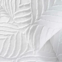 Parure De Lit|Housse De Couette|douceur d'intu017drieur Housse de couette et deux taies microfibre tuftée (260 x 240 cm) Heltie he Blanc