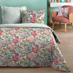 Parure De Lit|STOF Housse de couette et deux taies d'oreiller en coton (240 x 220 cm) Martina Multicolore