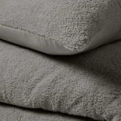 Parure De Lit|Housse De Couette|douceur d'intu017drieur Housse de couette et deux taies d'oreiller bouclette (240 x 220 cm) Helena Gris Anthracite