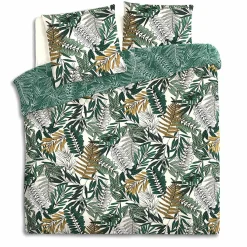 Parure De Lit|Housse De Couette|ATMOSPHERA Housse de couette et deux taies coton (260 x 240 cm) Tropik e Vert