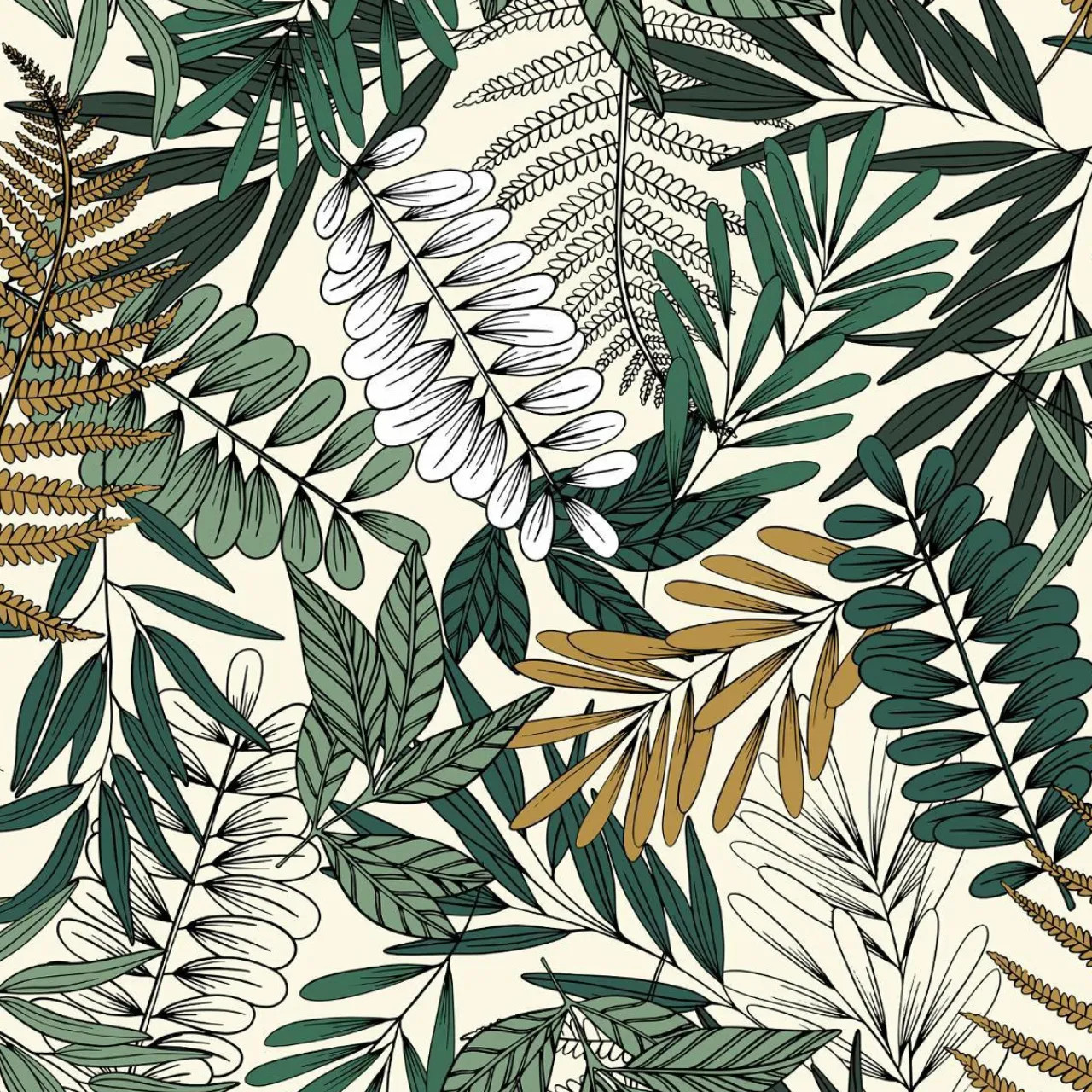 Parure De Lit|Housse De Couette|ATMOSPHERA Housse de couette et deux taies coton (260 x 240 cm) Tropik e Vert