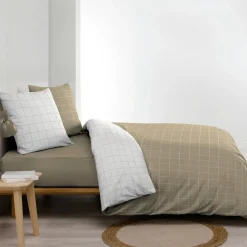 Parure De Lit|Housse De Couette|douceur d'intu017drieur Housse de couette et deux taies d'oreiller en coton (260 x 240 cm) Cadria Blanc