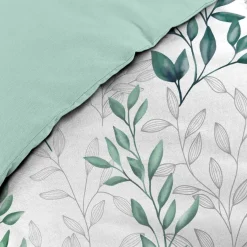 Parure De Lit|Housse De Couette|douceur d'intu017drieur Housse de couette et deux taies d'oreiller percale de coton (240 x 220 cm) Wendy e Vert