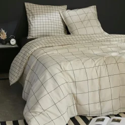 Parure De Lit|Housse De Couette|L'EFFET PAPILLON Housse de couette et deux taies coton (260 x 240 cm) Carrie Beige