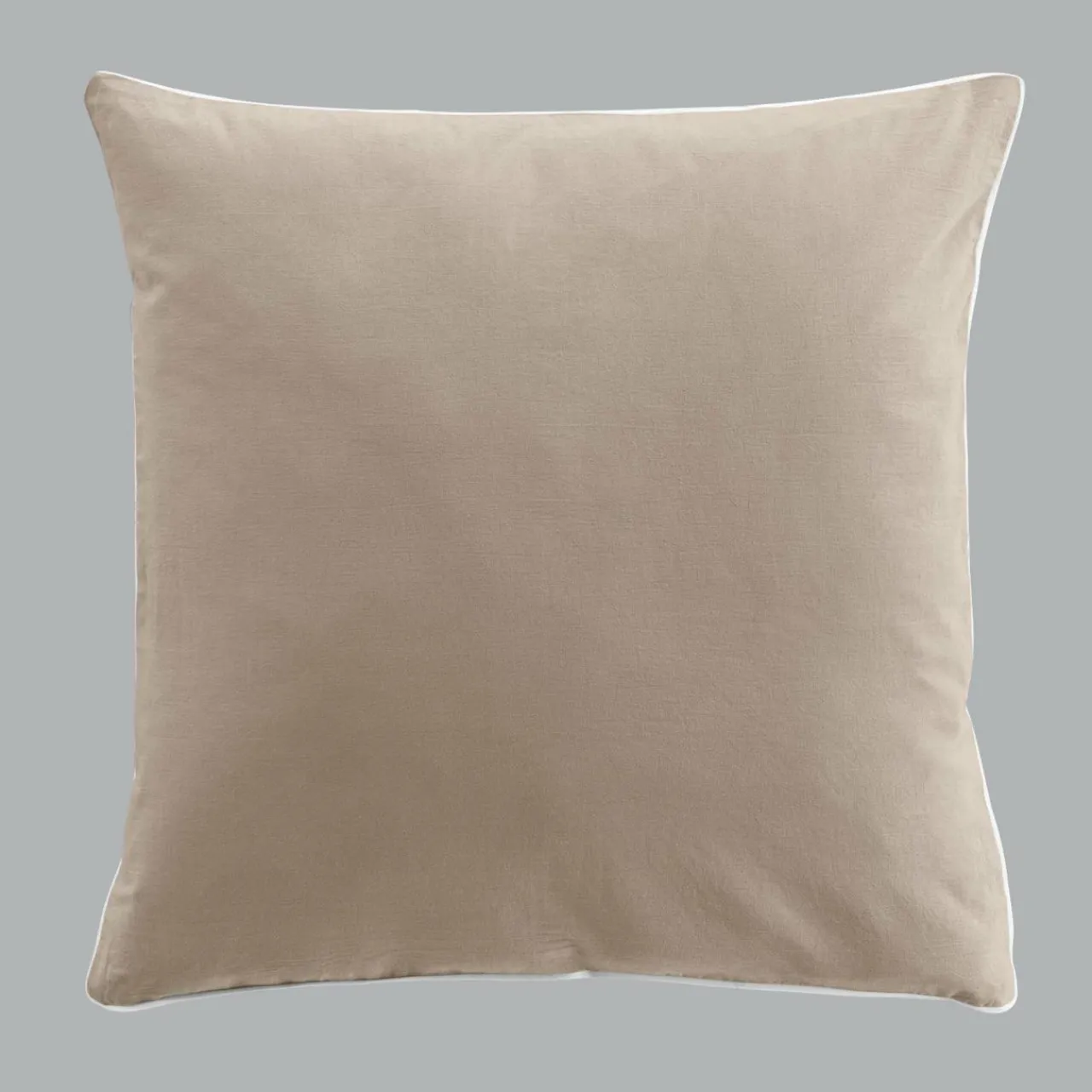 Parure De Lit|Housse De Couette|DOUCEUR D'INTERIEUR Housse de couette et deux taies coton lavé (240 x 220 cm) Linette Beige