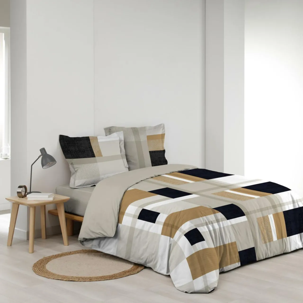 Parure De Lit|Housse De Couette|douceur d'intu017drieur Housse de couette et deux taies percale de coton (240 x 220 cm) Ulysse Multicolore